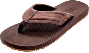 Flojos Cosmo Men's Sandal, Debossed Thong Starp W/Memex Bed