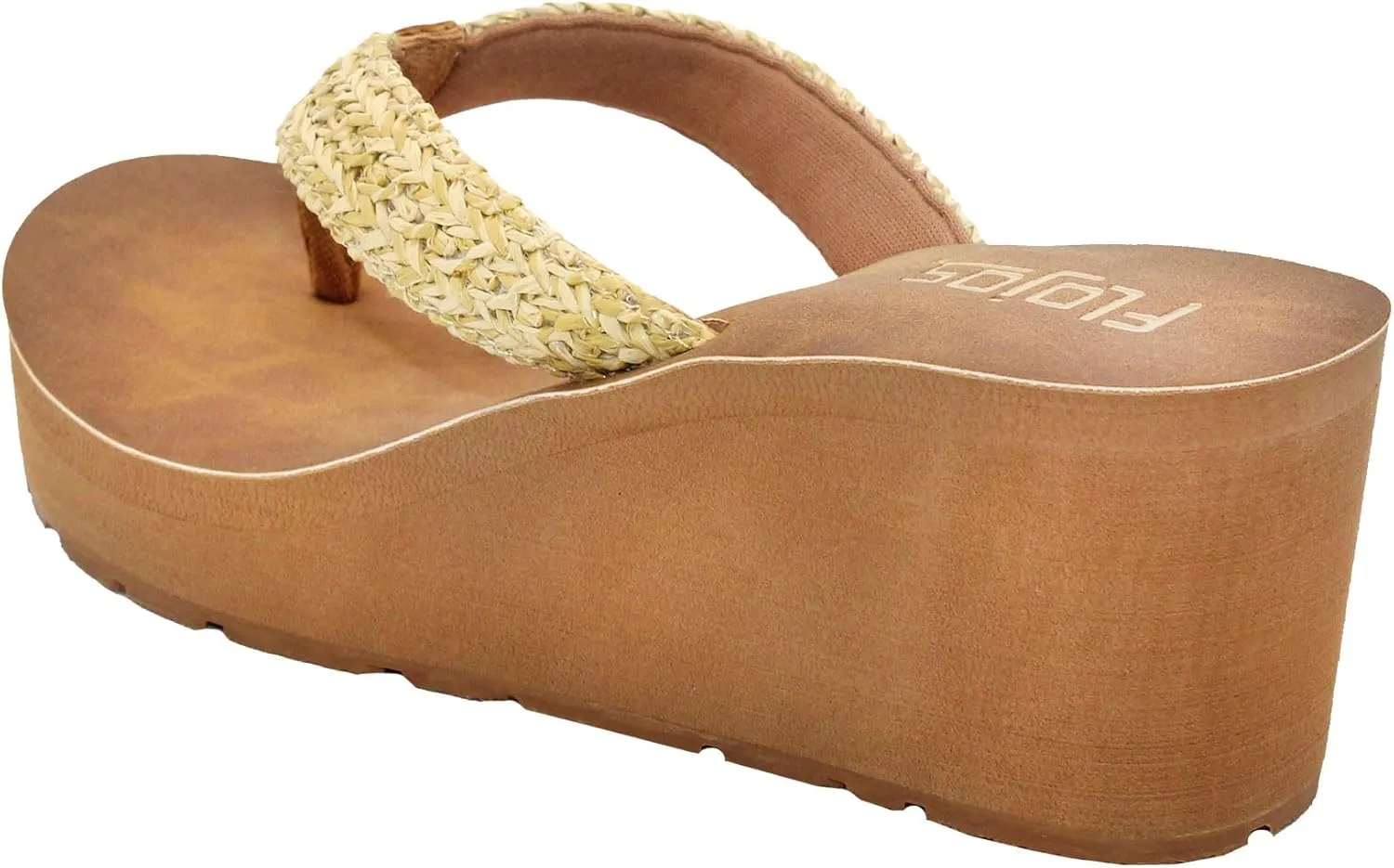 Flojos Women's Flip Flop Wedge Sandal