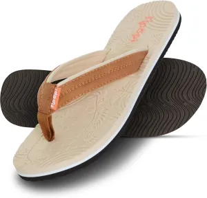 Floopi Flip Flops for Women Durable EVA Floral Textured Sandals Ladies Beach Sandals with Indoor & Outdoor Anti Skid Soles