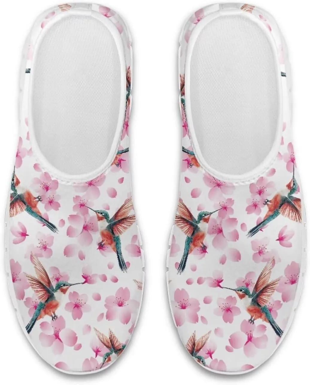 Flowers Print Women Slip On Low Top Casual Loafers Comfortable Travel Walking Shoes Non Slip Sports Mesh Running Sneakers US 5-13 for Winter