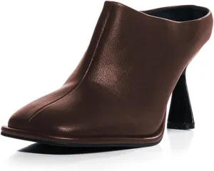 FOWT Women Graceful Closed Square Toe Slip On Mules High Heel Backless Summer Casual Dress Slipper Shoes Size 4-16 US