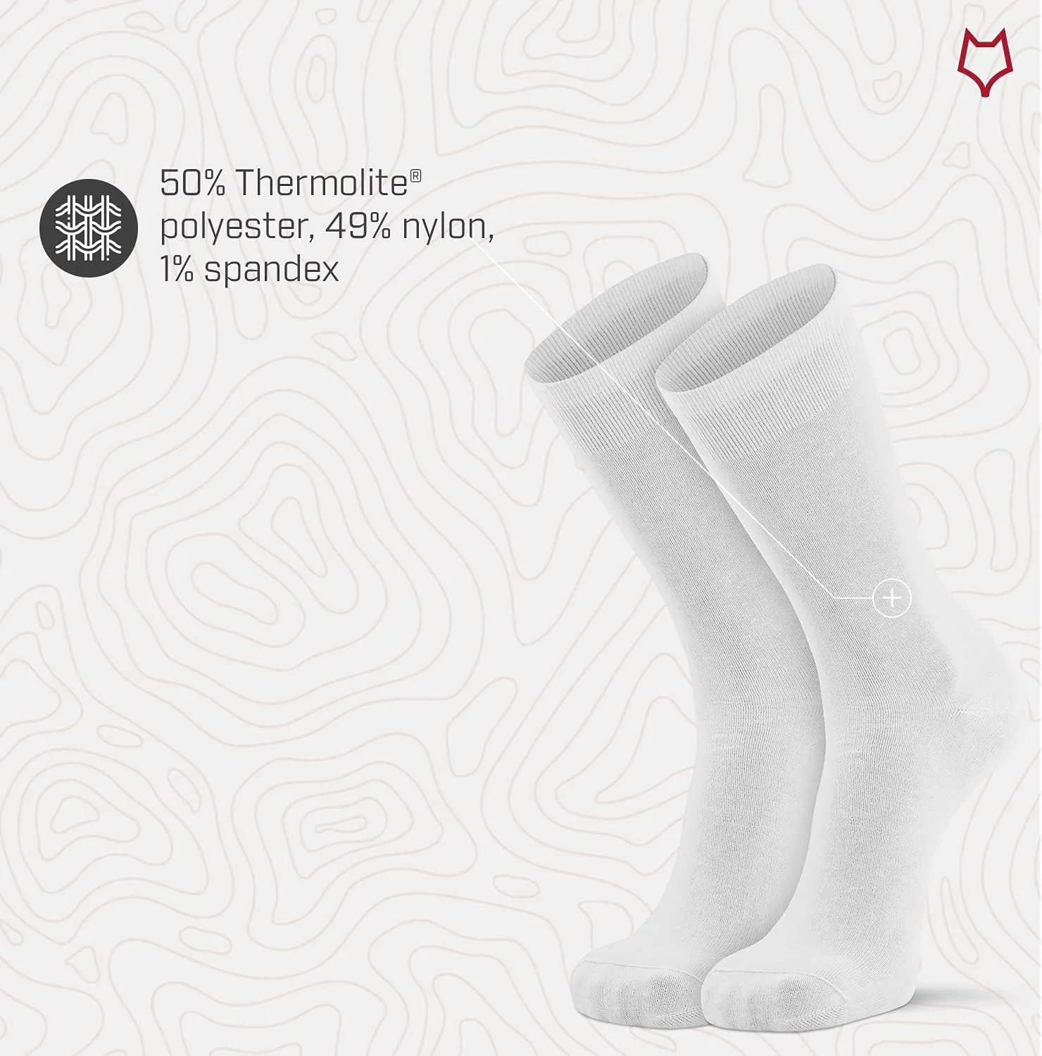 FoxRiver Men's Dry Therm-a-Wick Ultra-Lightweight Liner Crew Socks