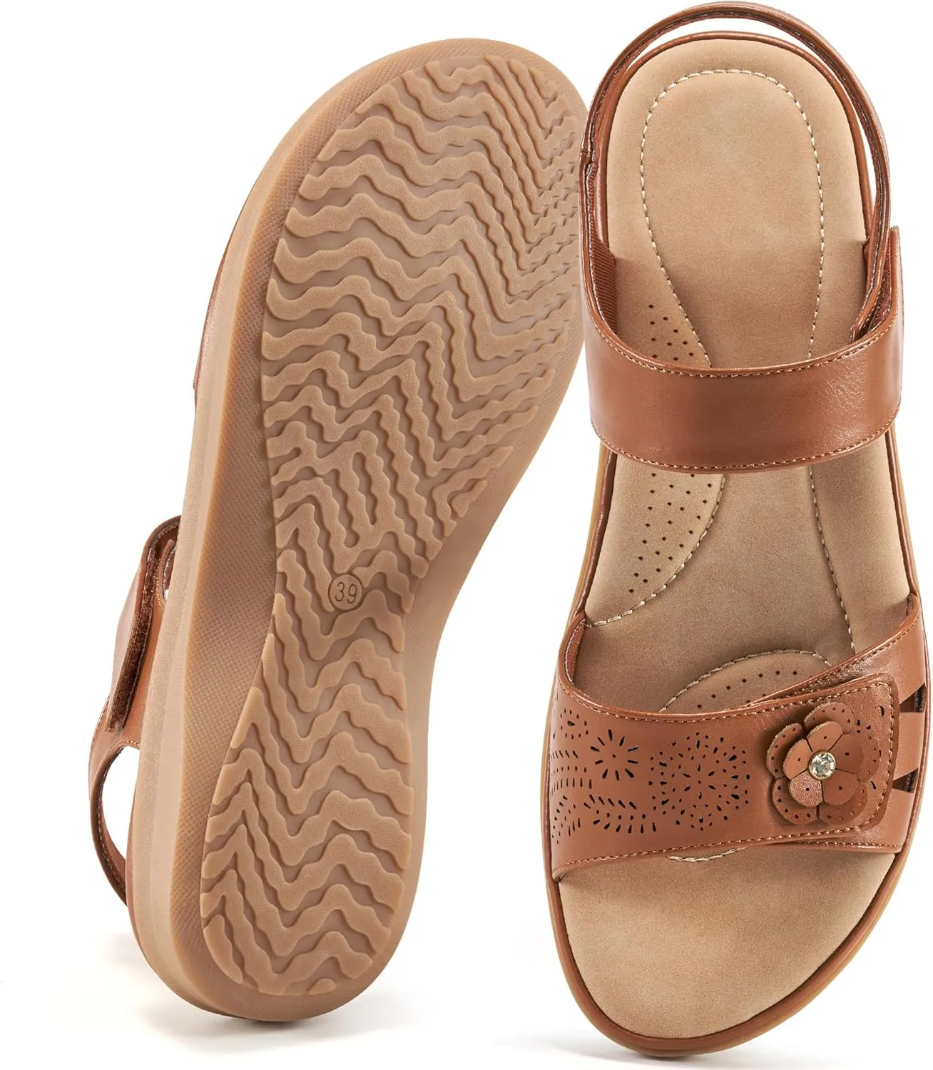 FUDYNMALC Womens Sandals Dressy Summer: Comfortable Slip On Walking Flats 2025 Orthopedic Shoes for Hiking Beach Wedding