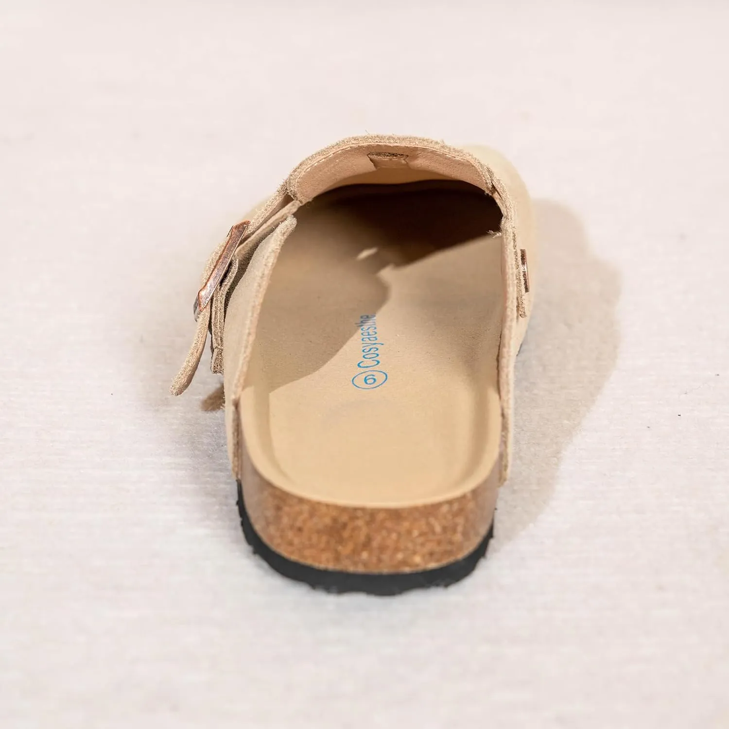 Full Range of Sizes Women's and Men's Cork Suede Clogs and Mules,Soft Leather Sandal,House Slipper,Skin-Friendly Footbed,Adjustable Buckle,Arch Support,Pink 6