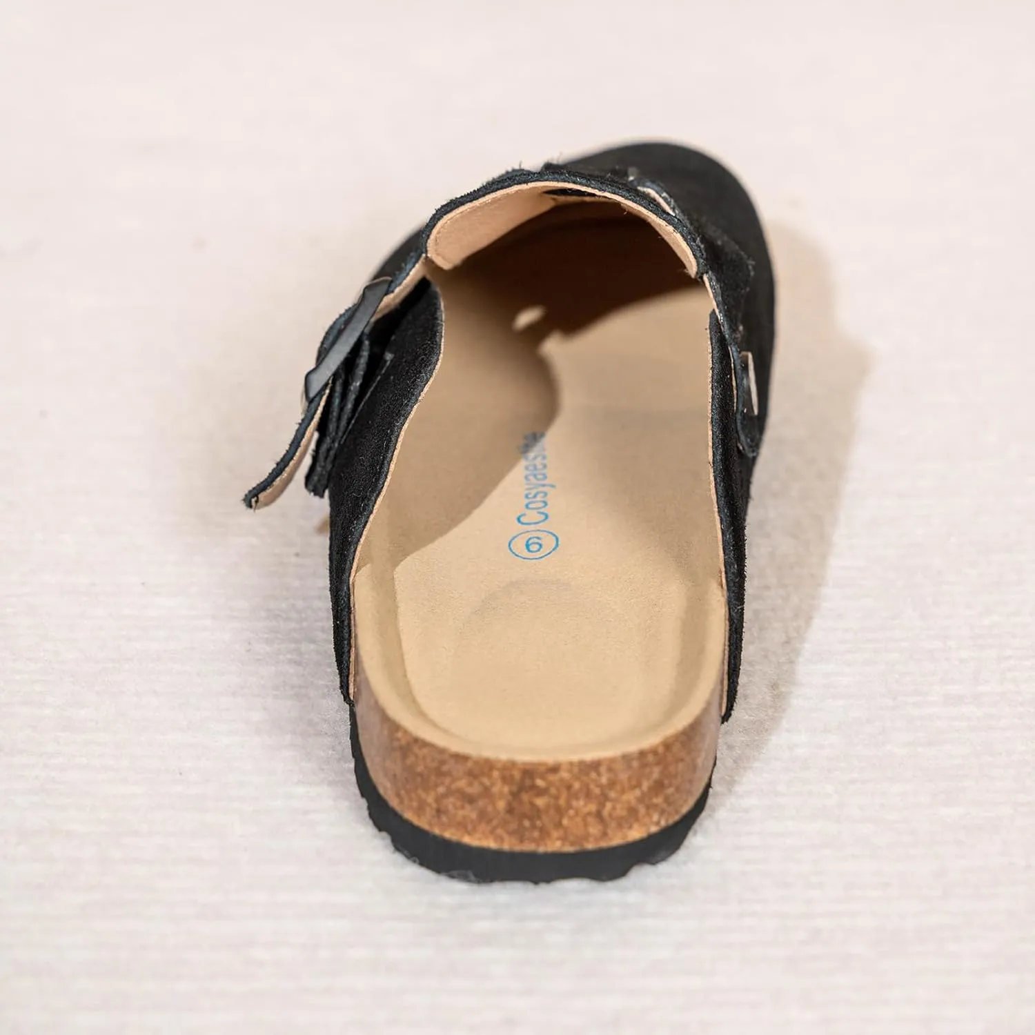 Full Range of Sizes Women's and Men's Cork Suede Clogs and Mules,Soft Leather Sandal,House Slipper,Skin-Friendly Footbed,Adjustable Buckle,Arch Support,Pink 6