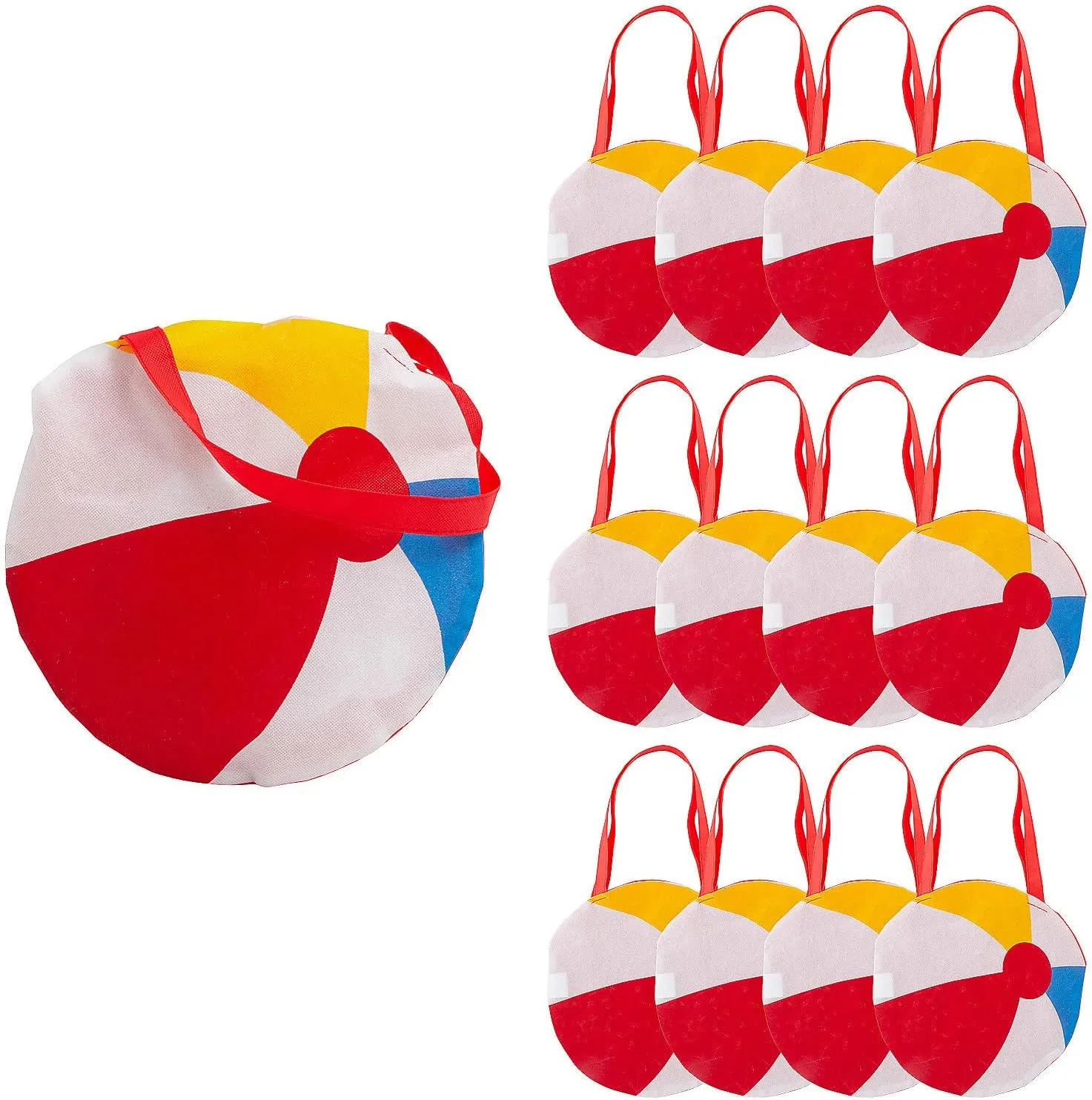 Fun Express Beach Ball-Shaped Tote Bags for Summer (make 12) Apparel Accessories