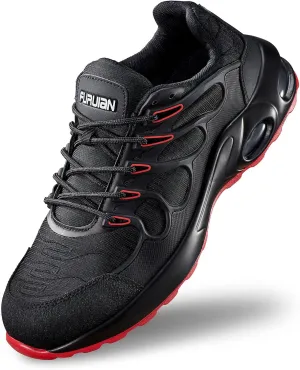 Furuian Steel Toe Shoes for Men Women Air Cushion Indestructible Steel Toe Sneakers Comfortable Safety Shoes Mens Work Shoes