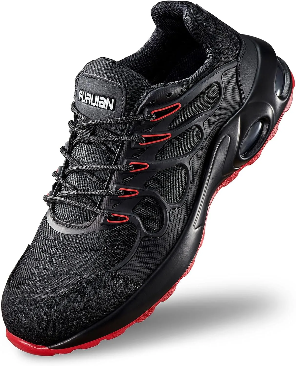 Furuian Steel Toe Shoes for Men Women Air Cushion Indestructible Steel Toe Sneakers Comfortable Safety Shoes Mens Work Shoes