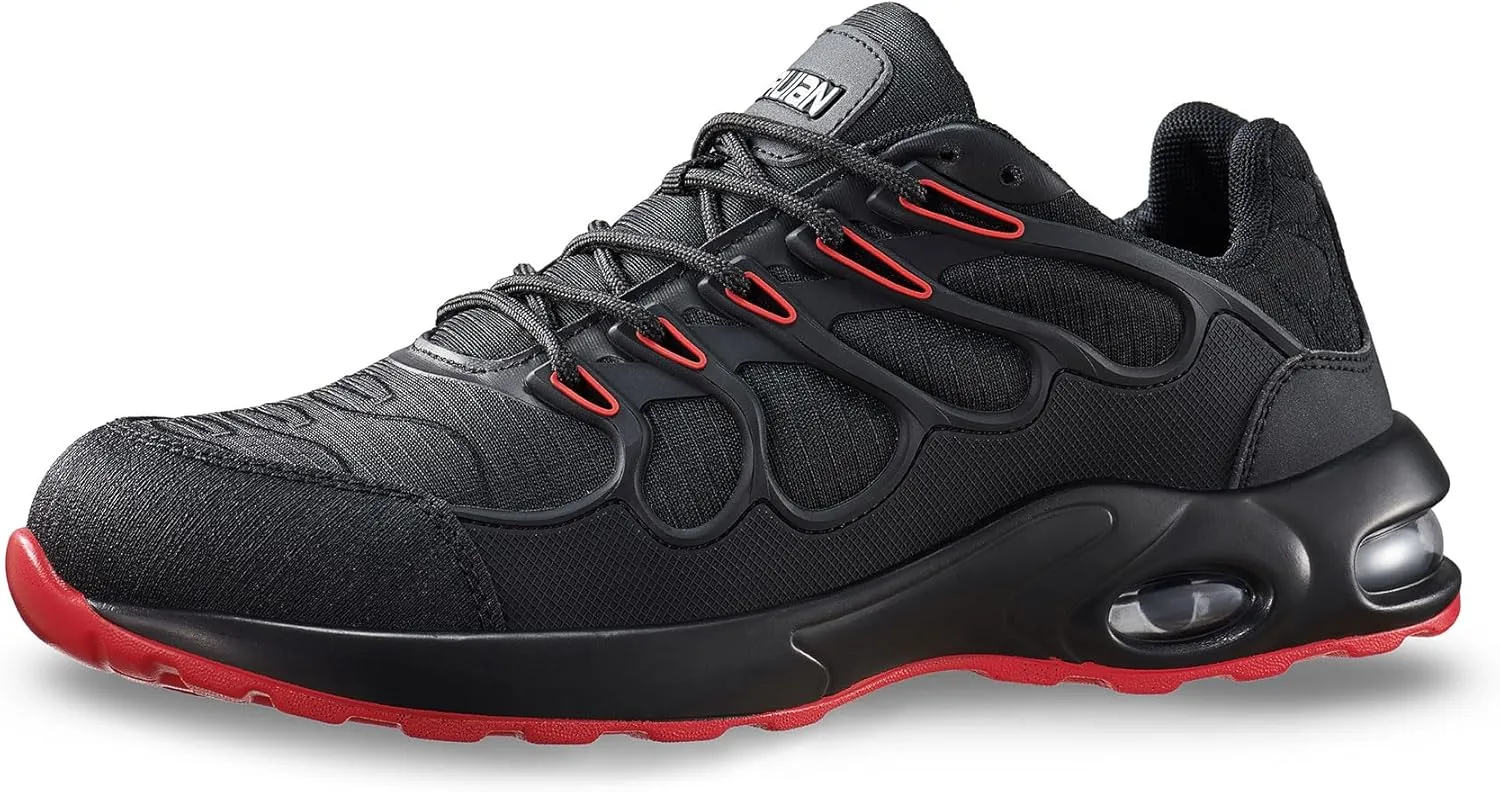 Furuian Steel Toe Shoes for Men Women Air Cushion Indestructible Steel Toe Sneakers Comfortable Safety Shoes Mens Work Shoes