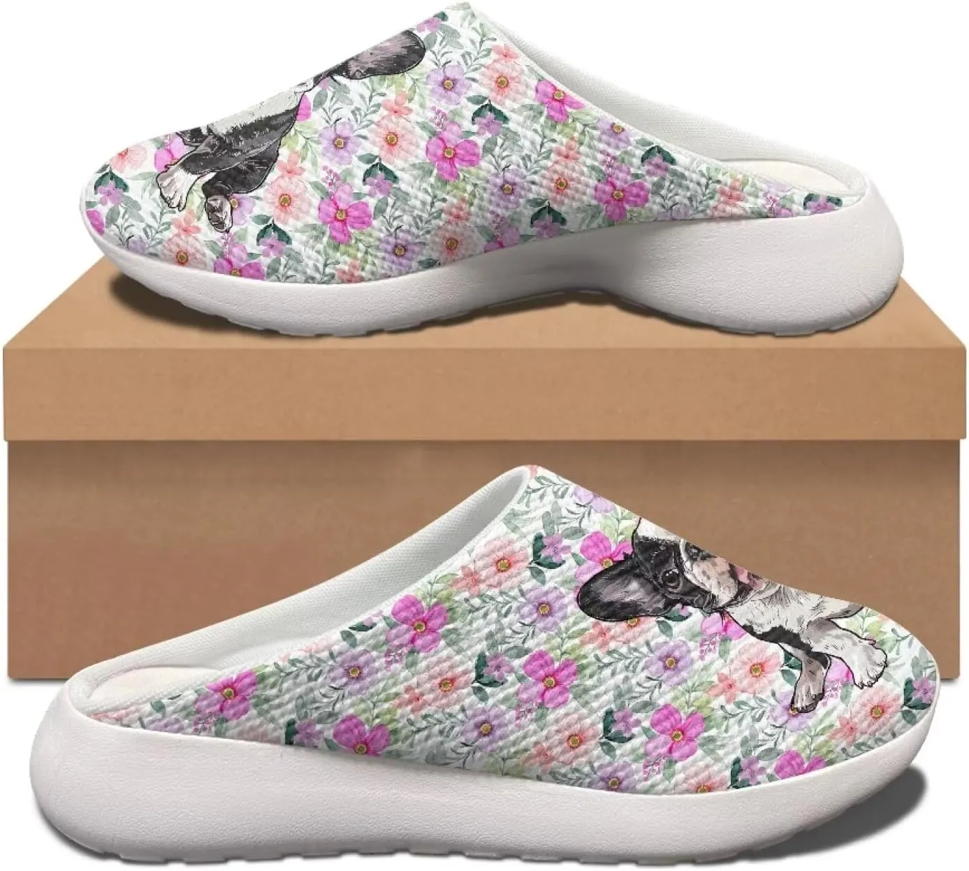 Garden Shoes Slip On for Womens Cute Garden Clogs Outdoor Garden Sandals Mesh Garden Loafers
