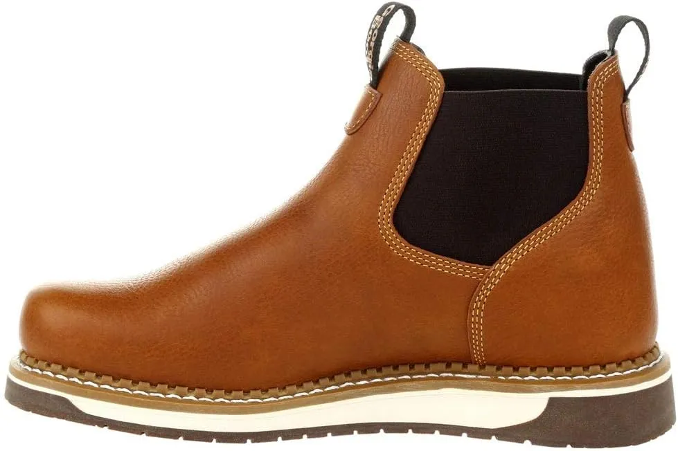 Georgia Boot Men's Brown Amp Lt Wedge Chelsea BRN 5" Work
