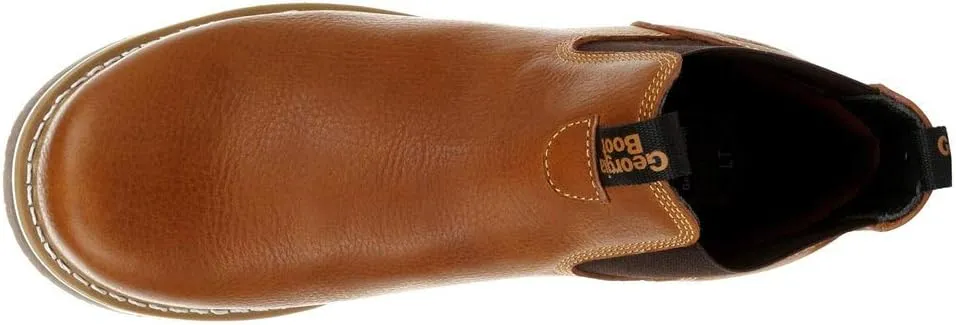Georgia Boot Men's Brown Amp Lt Wedge Chelsea BRN 5" Work