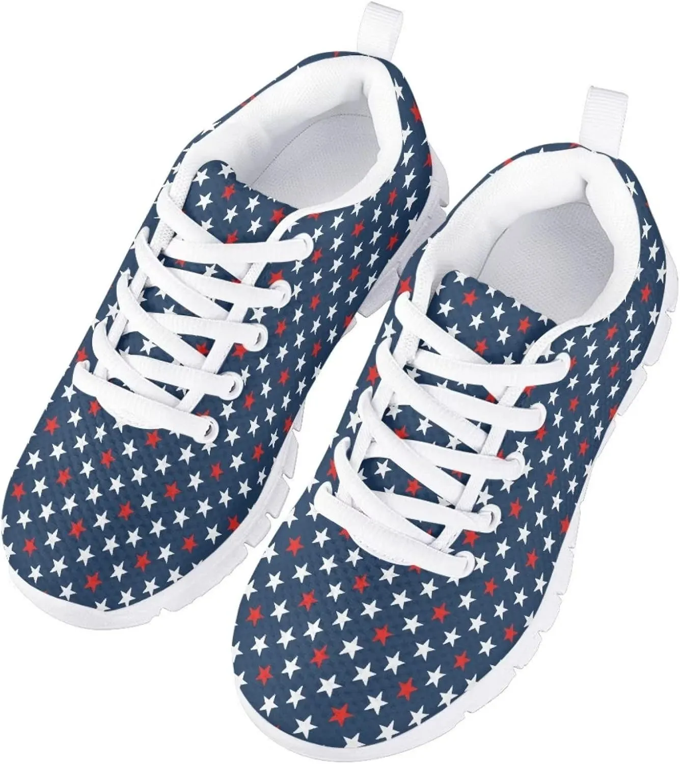GIFTPUZZ Kids Breathable Running Sneakers Lightweight Athletic Lace Up Sports Comfort Flats Shoes