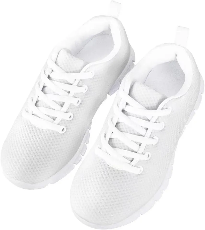 GIFTPUZZ Kids Breathable Running Sneakers Lightweight Athletic Lace Up Sports Comfort Flats Shoes