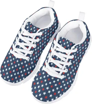 GIFTPUZZ Kids Breathable Running Sneakers Lightweight Athletic Lace Up Sports Comfort Flats Shoes