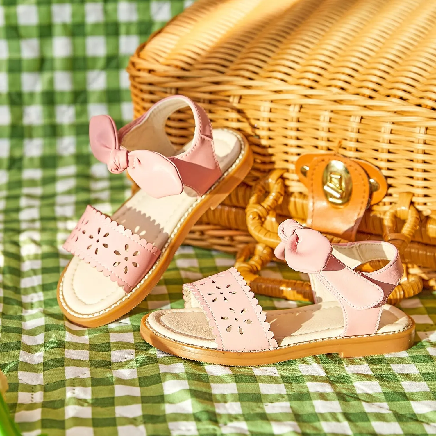 GINFIVE Toddler Girls Sandals Little Girls Kids Summer Shoes Toddler Sandals