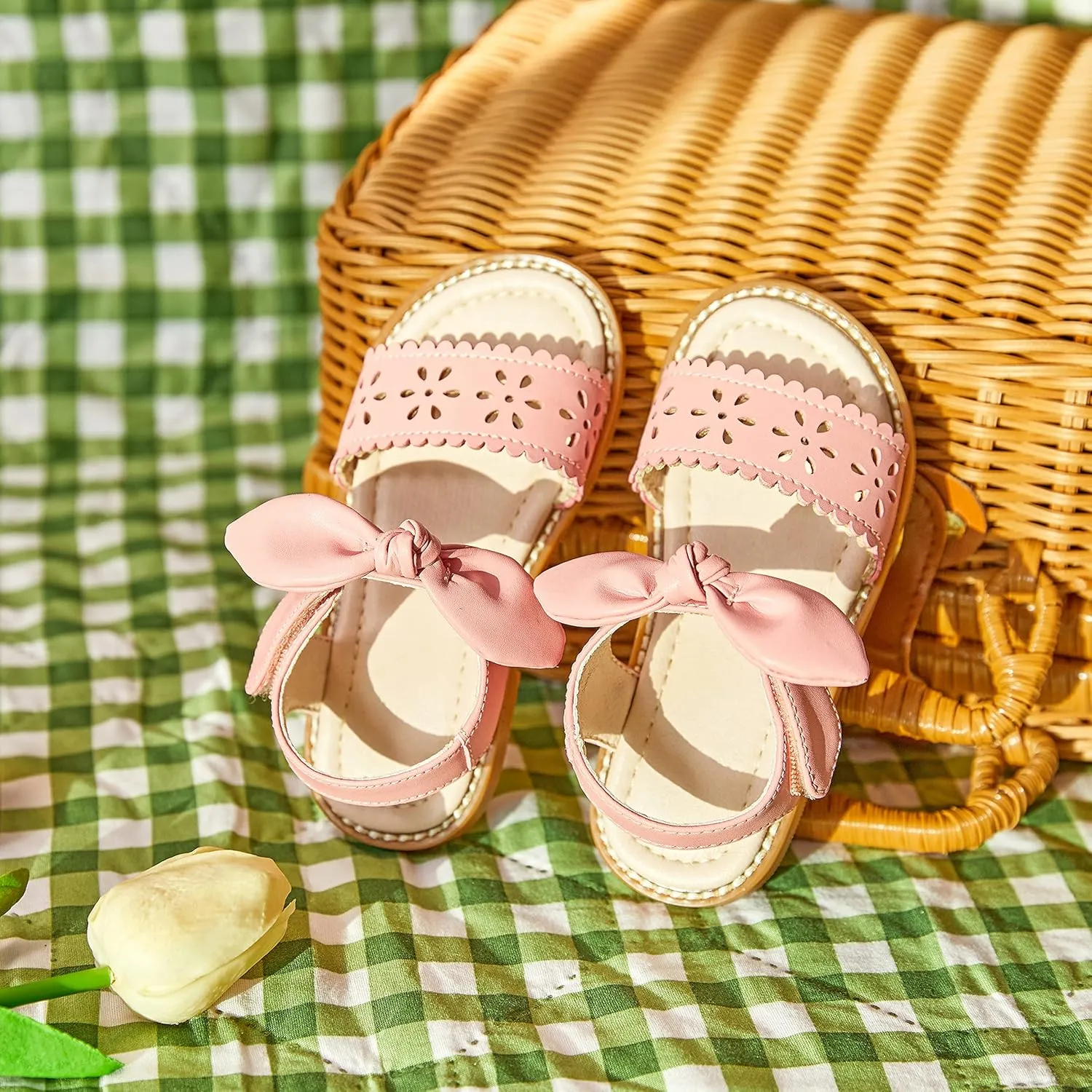 GINFIVE Toddler Girls Sandals Little Girls Kids Summer Shoes Toddler Sandals