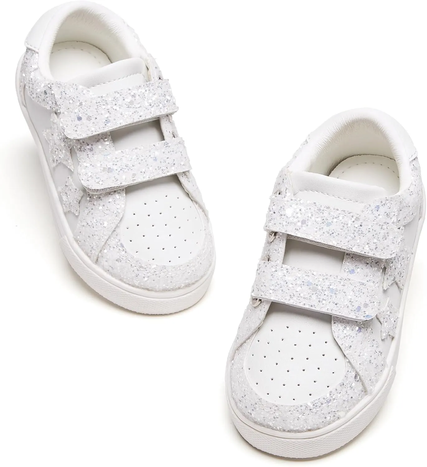 GINFIVE Toddler Girls Sneakers Little Girls Slip On Shoes School Sneakers Toddler
