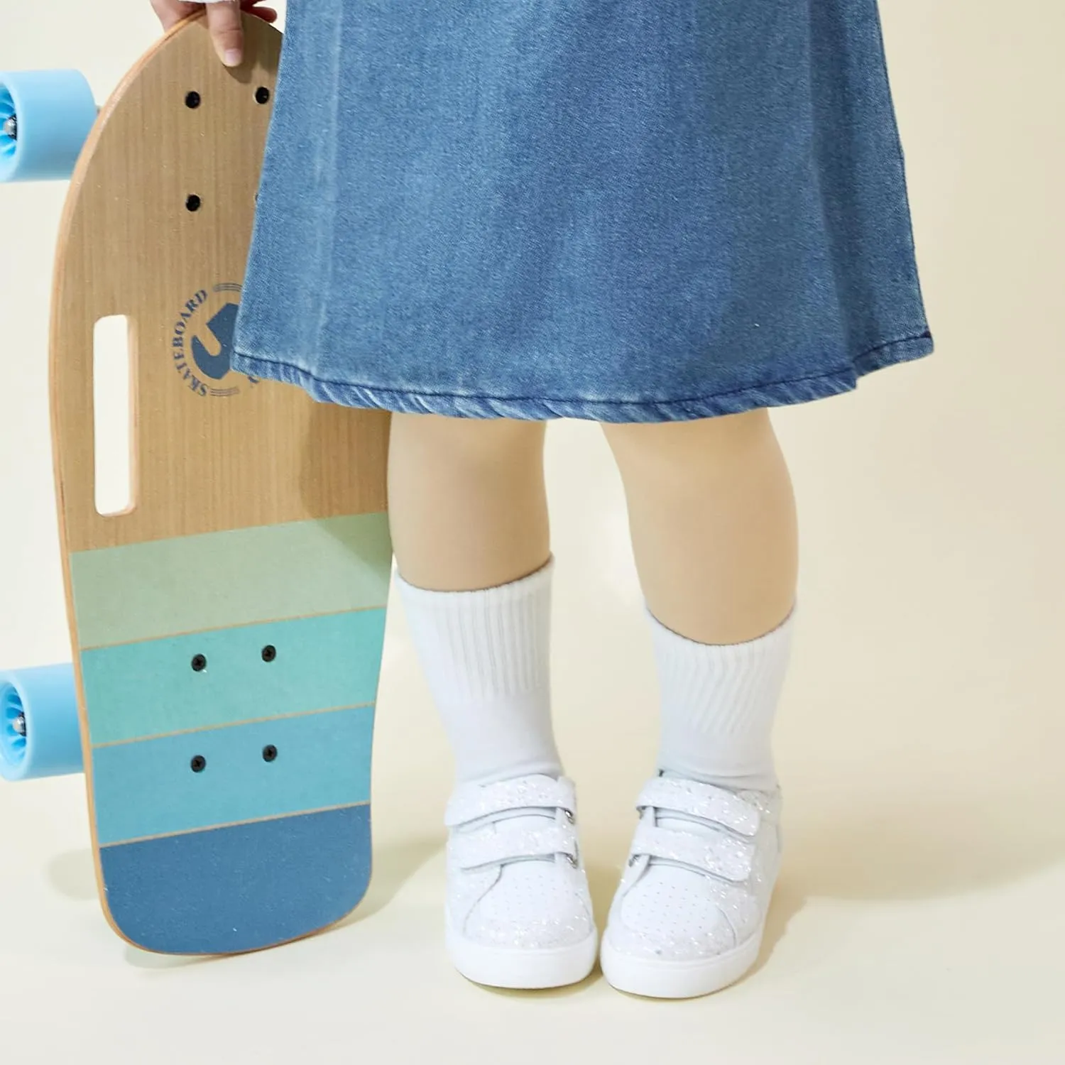 GINFIVE Toddler Girls Sneakers Little Girls Slip On Shoes School Sneakers Toddler