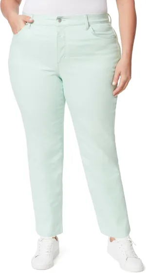 Gloria Vanderbilt Womens Amanda Classic High Rise Tapered Jeans, Jade Breeze, 20 US