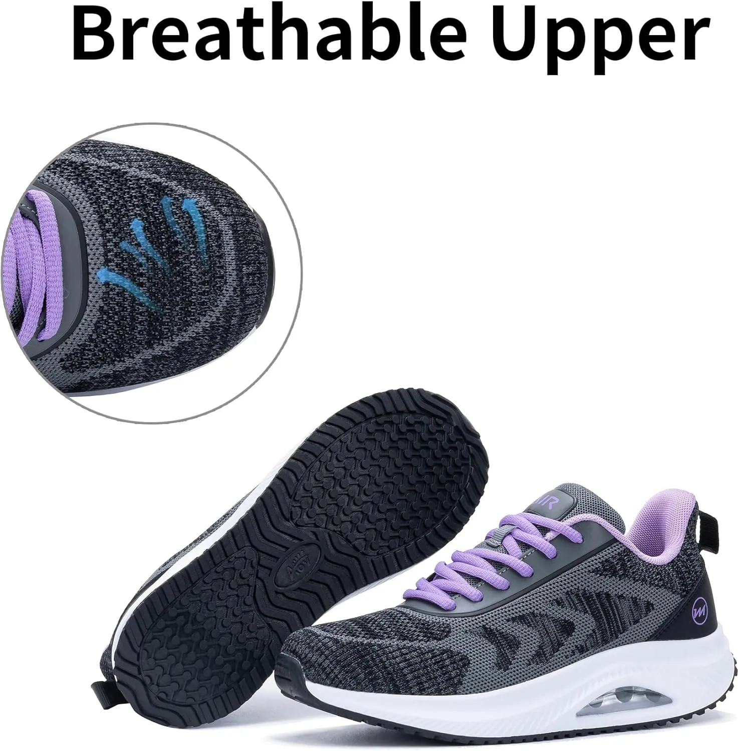 Gyeice Women's Air Arch Support Walking Shoes Tennis Fashion Sneakers Comfortable Orthotic Shoes for Plantar Fasciitis US 5.5-11