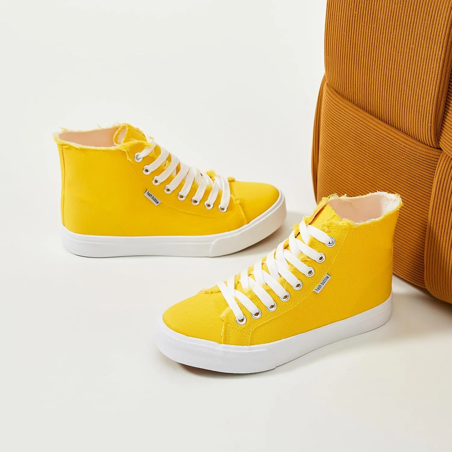 hash bubbie Unisex Canvas High top Sneakers Women's Classic Fashion High Tops Canvas Shoes Casual Tennis Shoes for Men