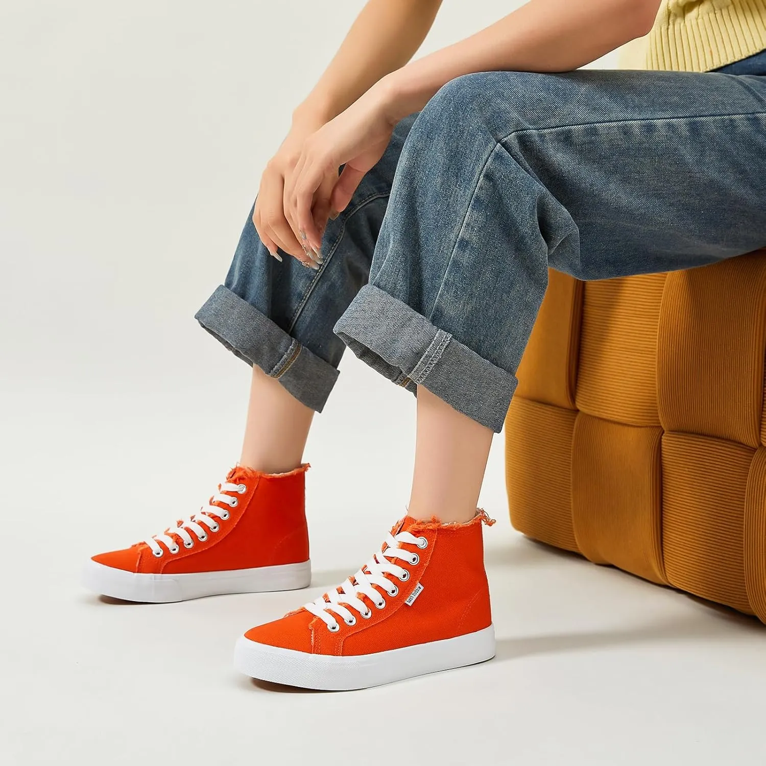 hash bubbie Unisex Canvas High top Sneakers Women's Classic Fashion High Tops Canvas Shoes Casual Tennis Shoes for Men