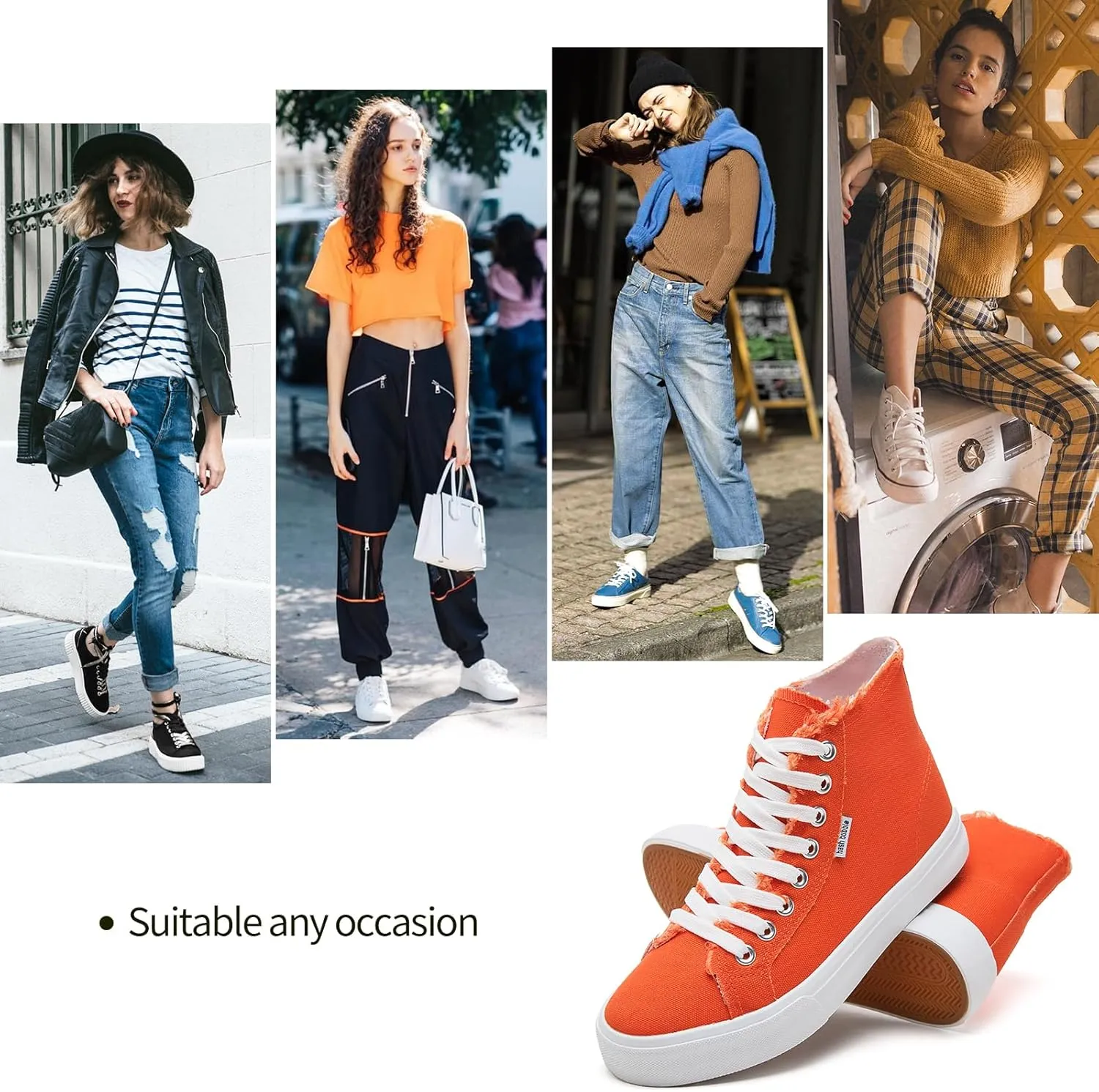 hash bubbie Unisex Canvas High top Sneakers Women's Classic Fashion High Tops Canvas Shoes Casual Tennis Shoes for Men