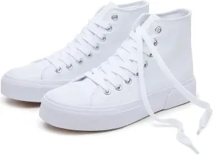 hash bubbie Unisex Fashion High top Sneakers Womens Classic High Tops Canvas Shoes Casual Tennis Shoes for Men