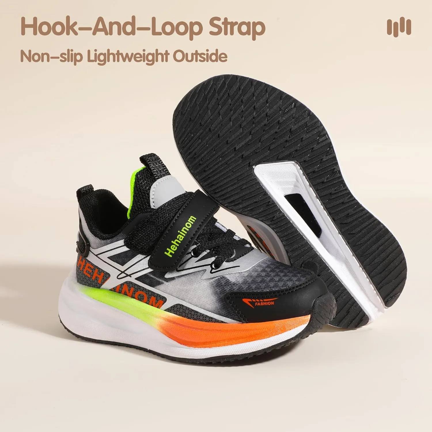 Hehainom Kids Shoes Boys Girls Sneskers Carbon Plated Athletic Running Shoes Toddler Little Big Kid Tennis Shoes