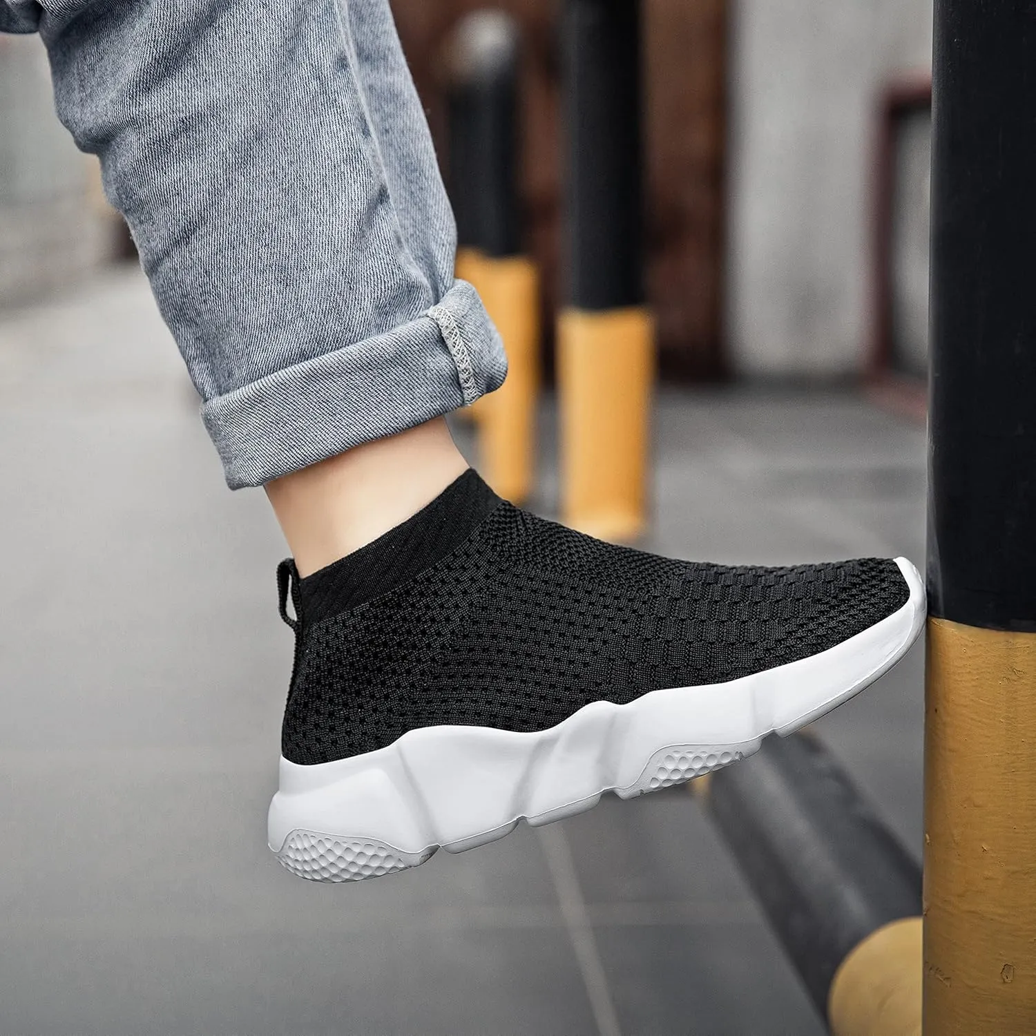 Hetios Girls Sneakers Running Shoes High-Heeled Socks Shoes Boys Athletic Sneakers Kids Sock Shoes (Toddler/Little Kid/Big Kid)