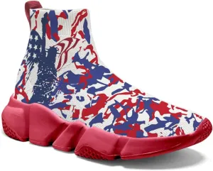 Hetios Womens Fashion Tennis Sneakers White Socks Shoes Graffiti Painted Casual Walking Shoes
