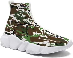 Hetios Womens Fashion Tennis Sneakers White Socks Shoes Graffiti Painted Casual Walking Shoes