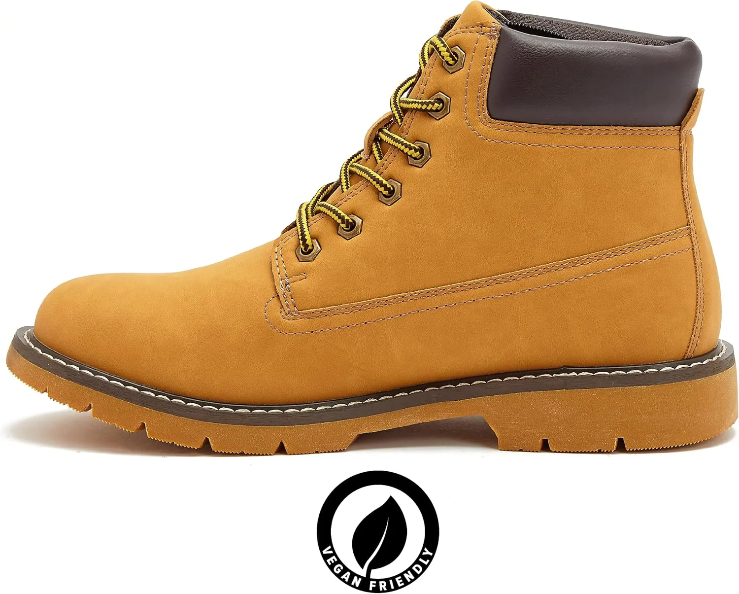 HI-TEC Reznor Soft Toe Men's Work Boots, Vegan Leather, 6 Inch