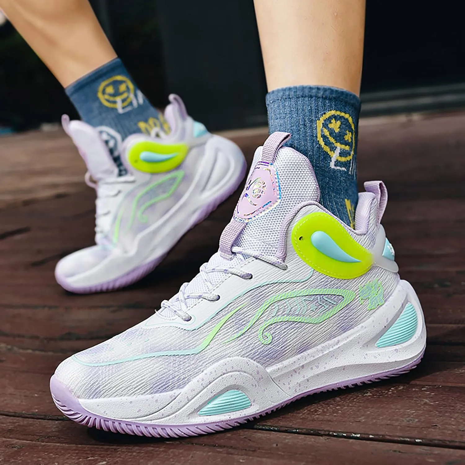 High Upper Basketball Shoes for Men Women Sneakers Fashion Breathable Sports Shoes Anti Slip