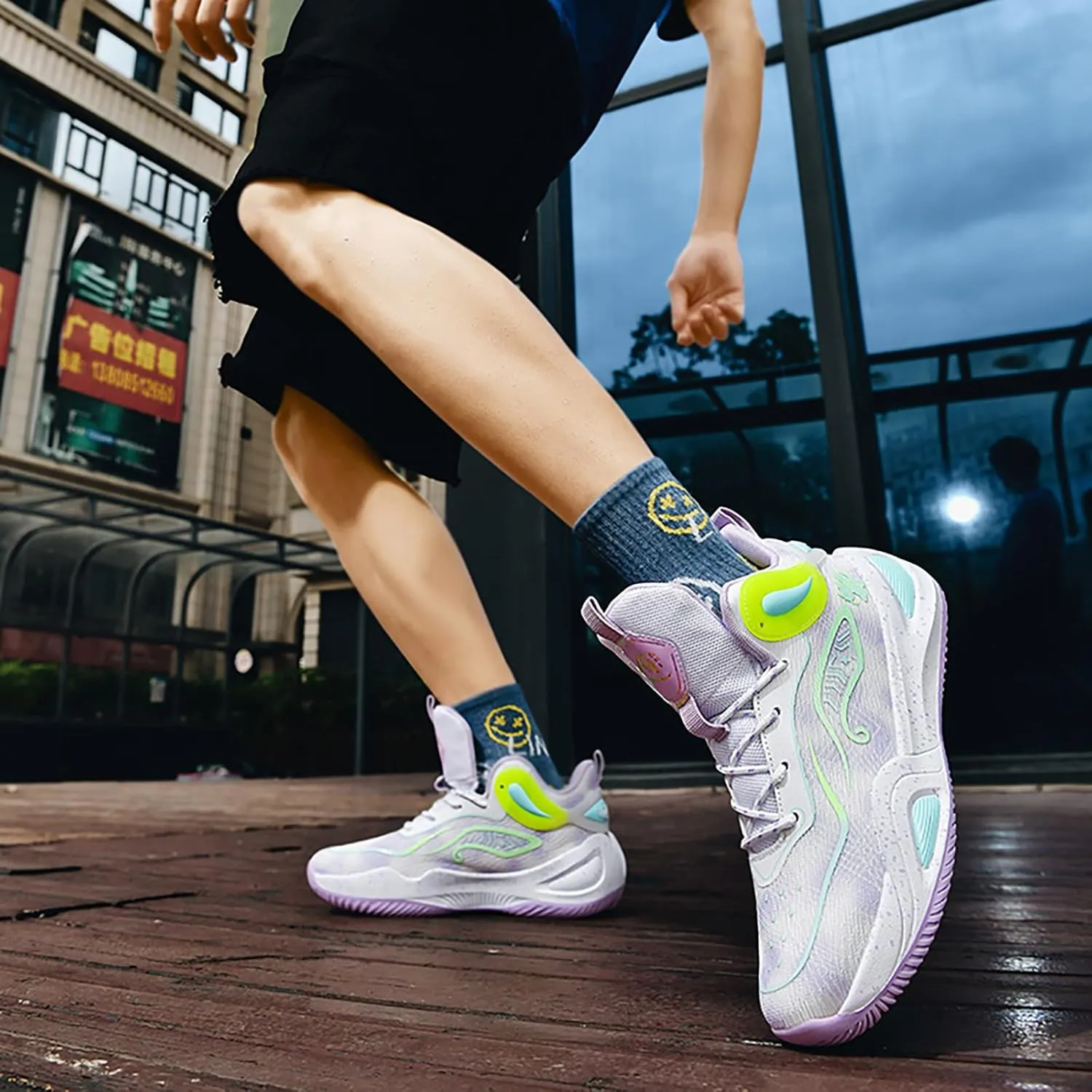 High Upper Basketball Shoes for Men Women Sneakers Fashion Breathable Sports Shoes Anti Slip