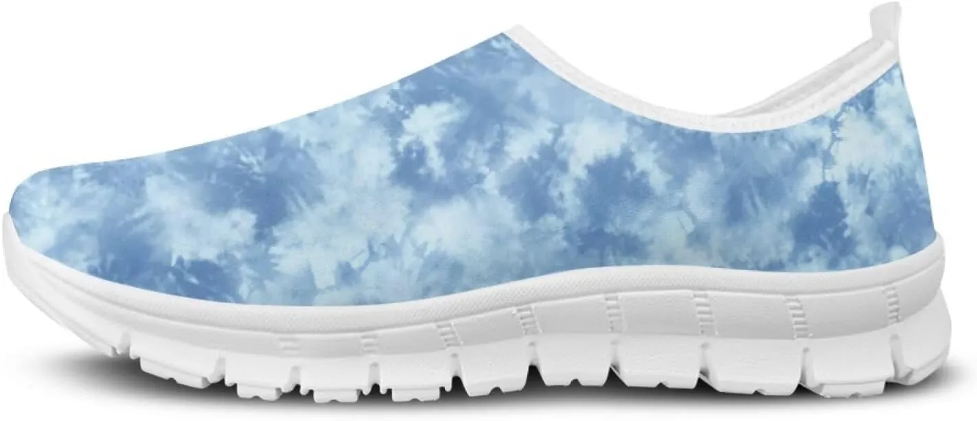 Howilath Dog Paw Print Slip on Loafers for Women Anti-Skid Running Sneakers Breathable Casual Shoes