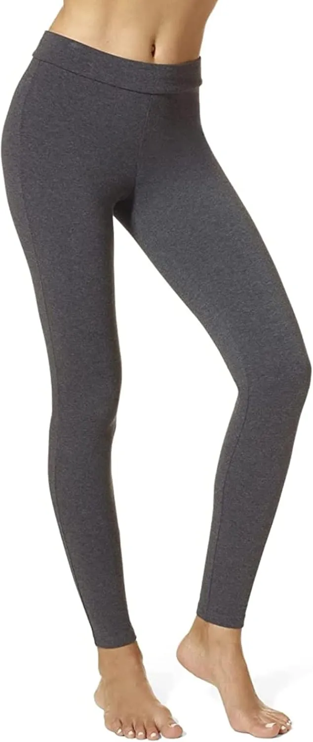 HUE Women's Wide Waistband Blackout Cotton Leggings, Assorted