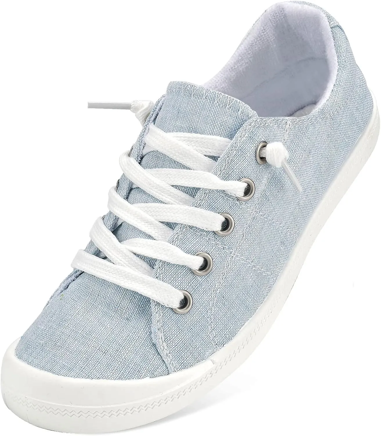 Hxlber Women's Low Top Sneaker - Round Toe Comfort Casual Canvas Shoes Fashion Sneakers for Walking for Women
