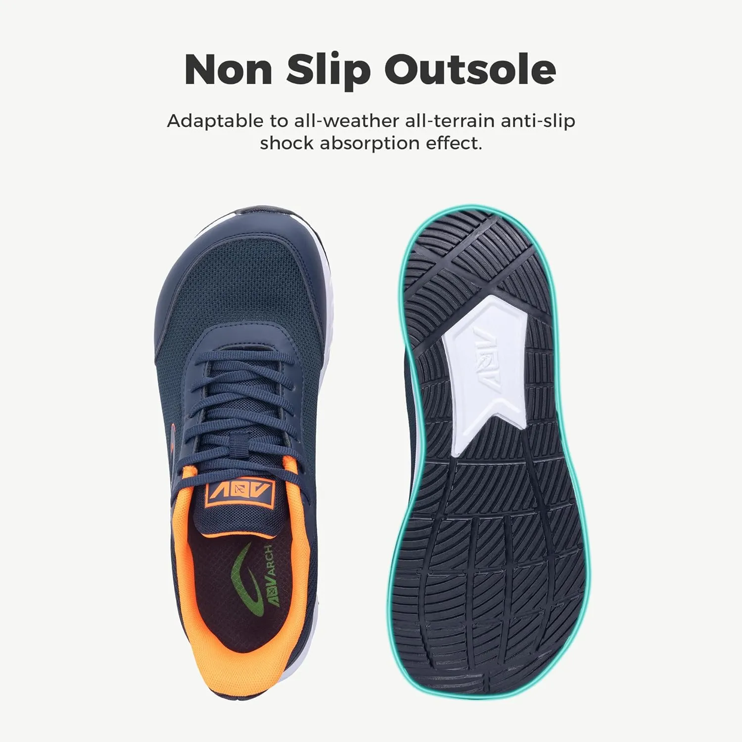 IIV Wide Toe Box Shoes for Men | Arch Support Walking Tennis Sneakers | Orthotic Shoes for Bunions, Plantar Fasciitis, Standing All Day