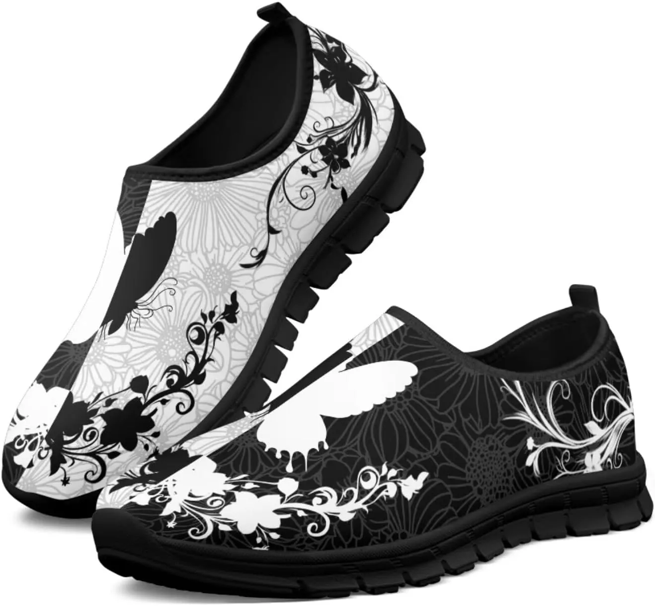 Insects Print Men Slip On Shoes Mesh Flats Shoes Women Breathable Loafers Shoes Comfortable Walking Training Shoes for Business Daily Wear