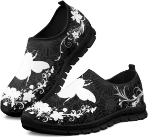 Insects Print Men Slip On Shoes Mesh Flats Shoes Women Breathable Loafers Shoes Comfortable Walking Training Shoes for Business Daily Wear