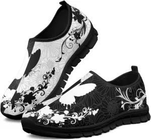 Insects Print Men Slip On Shoes Mesh Flats Shoes Women Breathable Loafers Shoes Comfortable Walking Training Shoes for Business Daily Wear