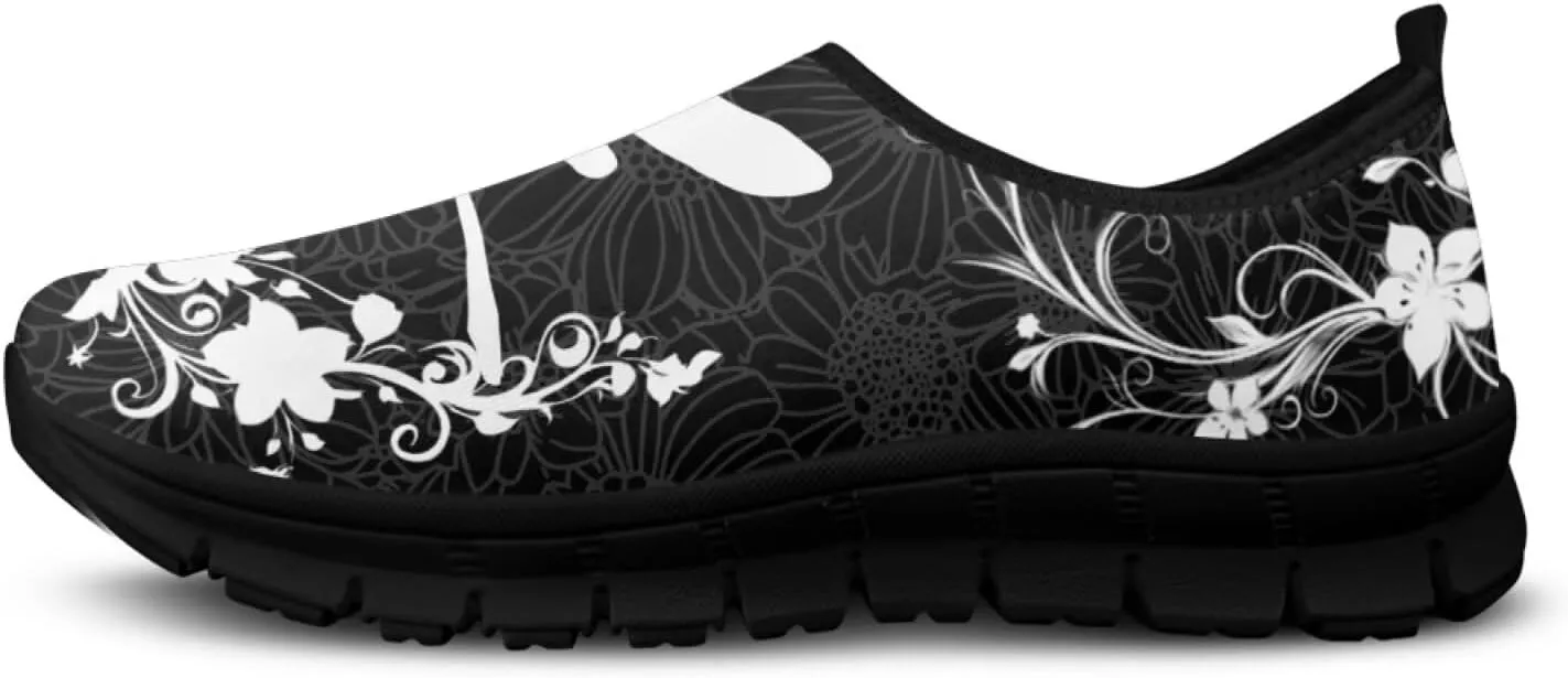 Insects Print Men Slip On Shoes Mesh Flats Shoes Women Breathable Loafers Shoes Comfortable Walking Training Shoes for Business Daily Wear