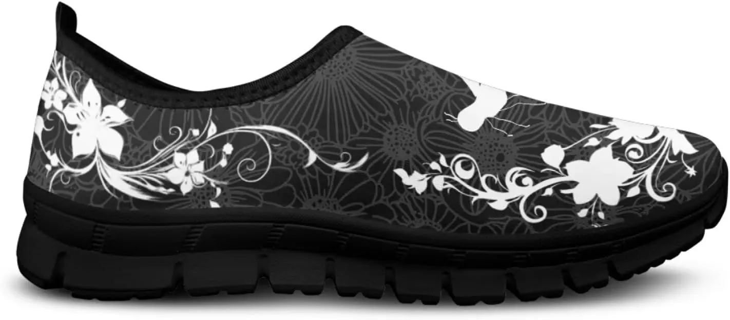 Insects Print Men Slip On Shoes Mesh Flats Shoes Women Breathable Loafers Shoes Comfortable Walking Training Shoes for Business Daily Wear