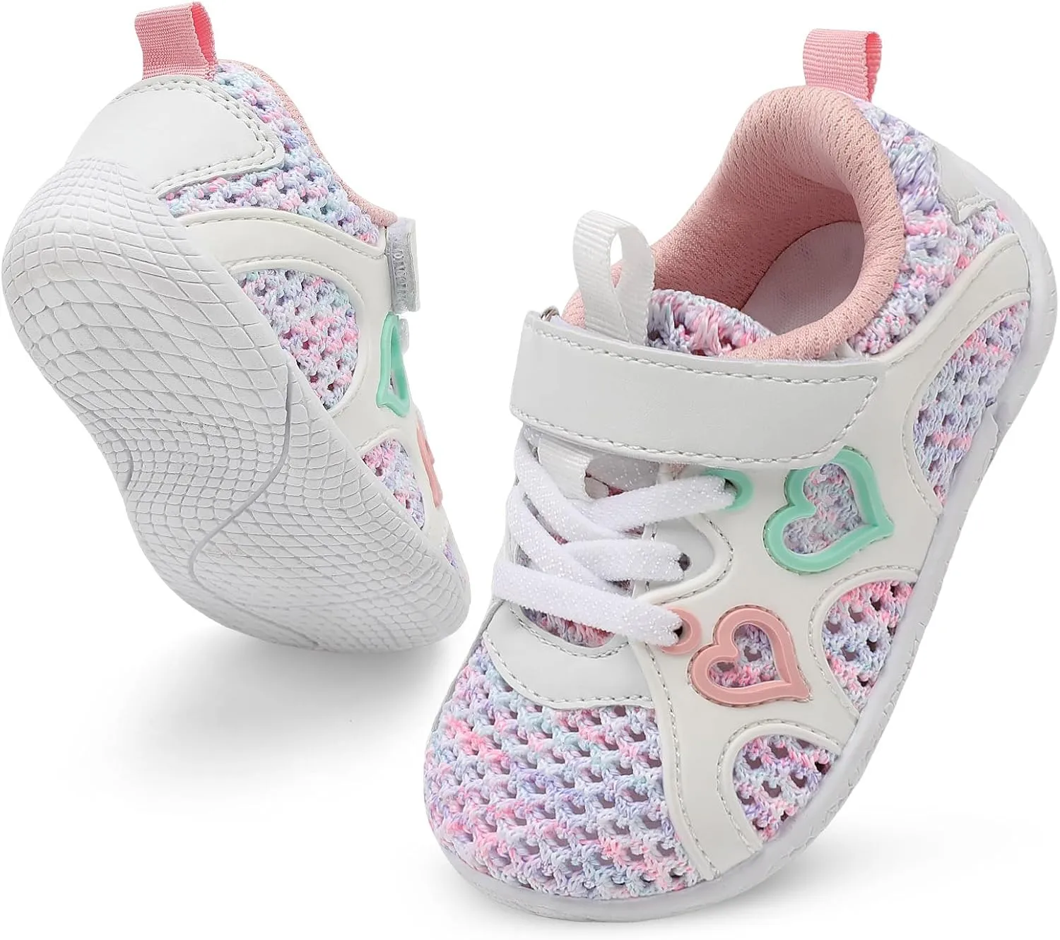JIASUQI Toddler Shoes for Baby Girls Sneakers Barefoot Walking Shoes Running Tennis Shoes