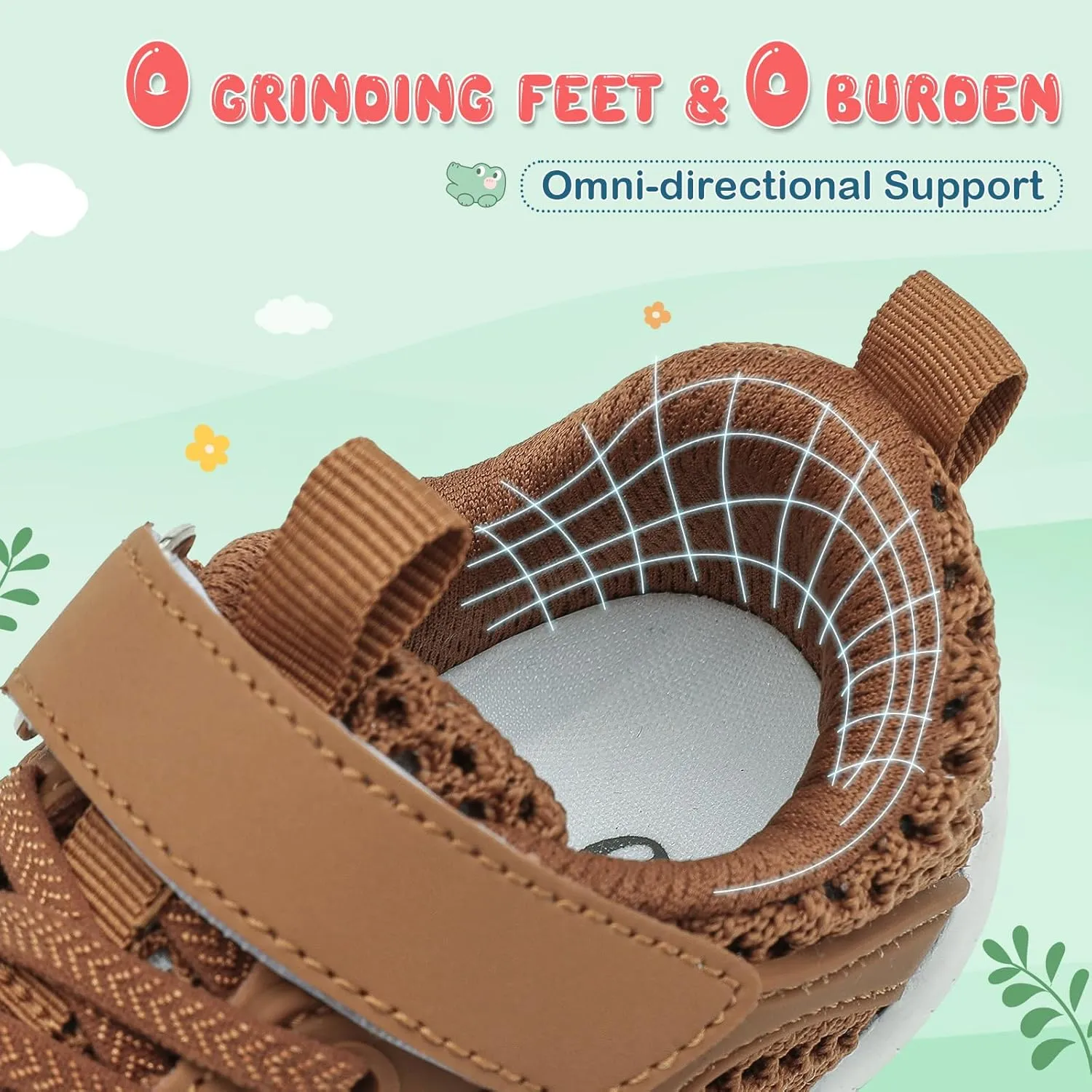 JIASUQI Toddler Shoes for Baby Girls Sneakers Barefoot Walking Shoes Running Tennis Shoes