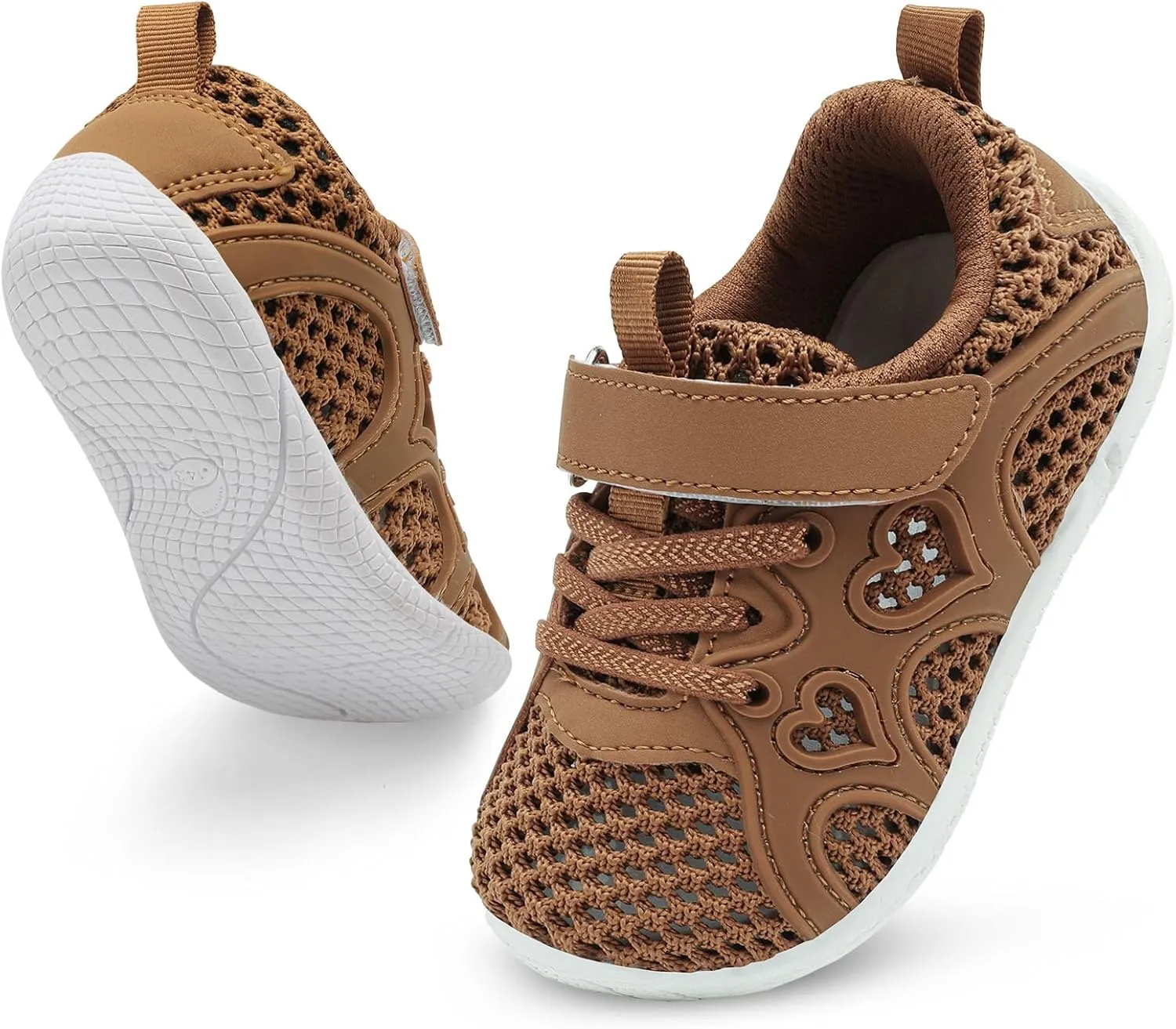 JIASUQI Toddler Shoes for Baby Girls Sneakers Barefoot Walking Shoes Running Tennis Shoes