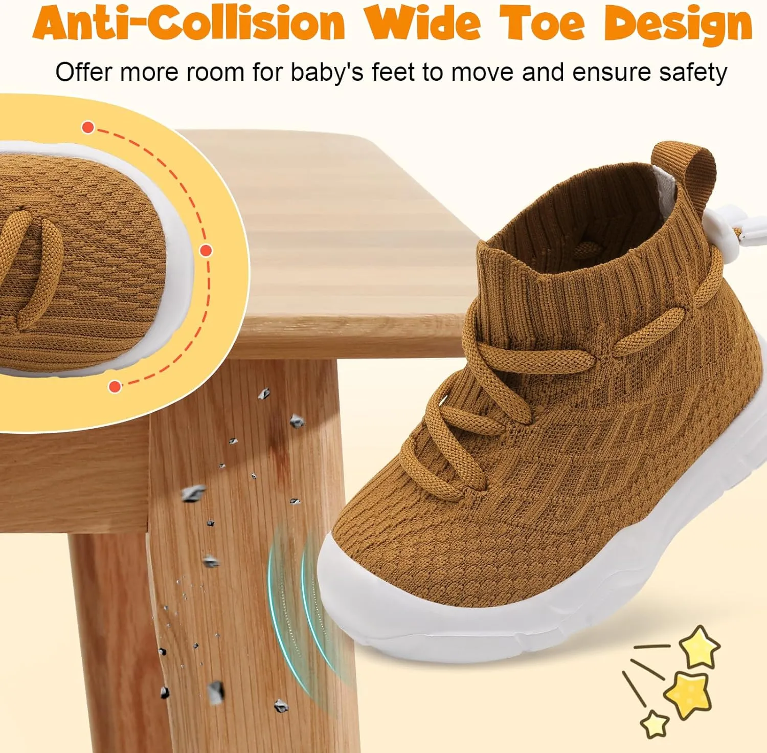 JIASUQI Toddler Shoes High Top Sneakers for Boys Girls Barefoot Wide Walking Tennis Shoes