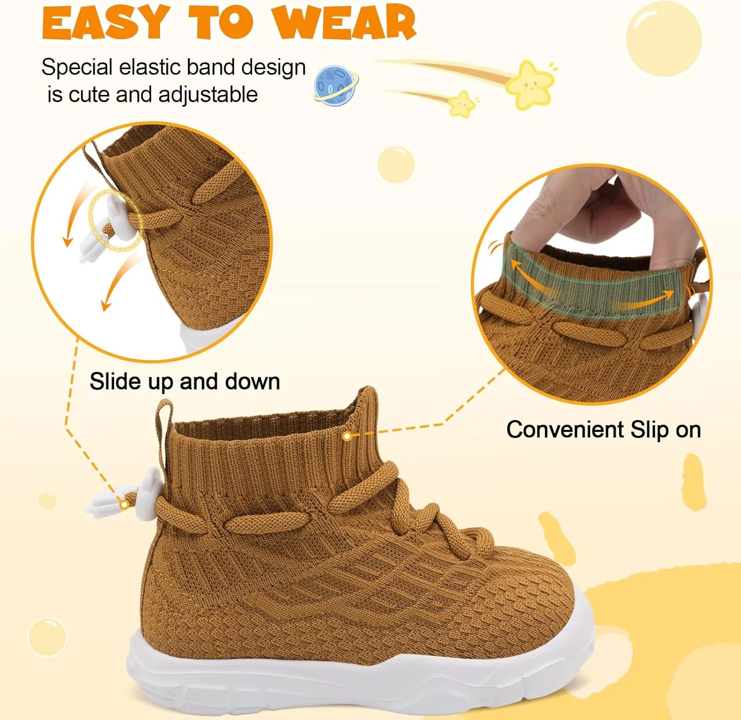 JIASUQI Toddler Shoes High Top Sneakers for Boys Girls Barefoot Wide Walking Tennis Shoes